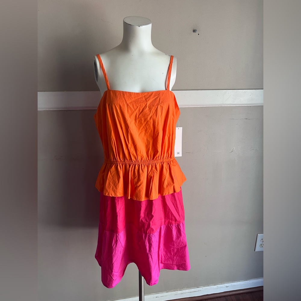 NWT Chloe+rene Chic Orange Spaghetti Strap Dress